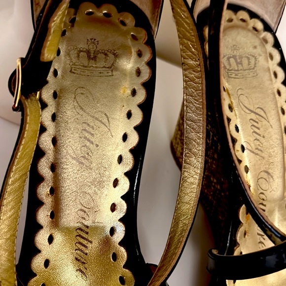 Juicy Couture made in Italy black wedge sandals - Picture 2 of 7